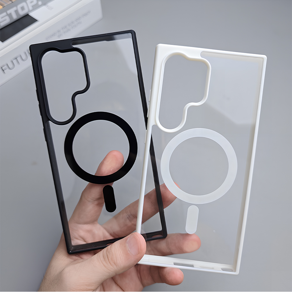 Clear Shockproof Bumper Case - Luxe Acryl Transparante Telefoonhoesje Voor Samsung