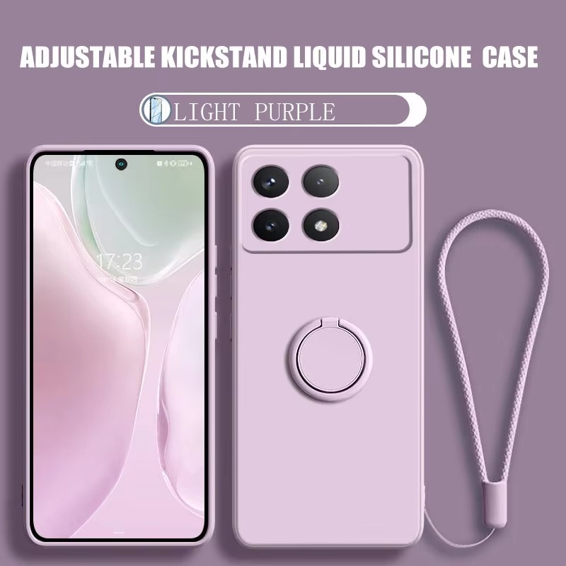 Liquid Silicone Magnetic Phone Case - Luxe Vloeibare Siliconen Magnetische Houder Stand